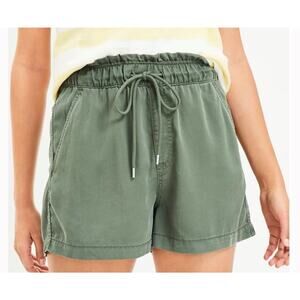 LOFT Fluid Drawstring Green Lyocell Shorts Women's Size Small